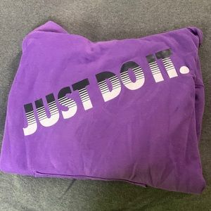 Just do it purple Nike hoodie